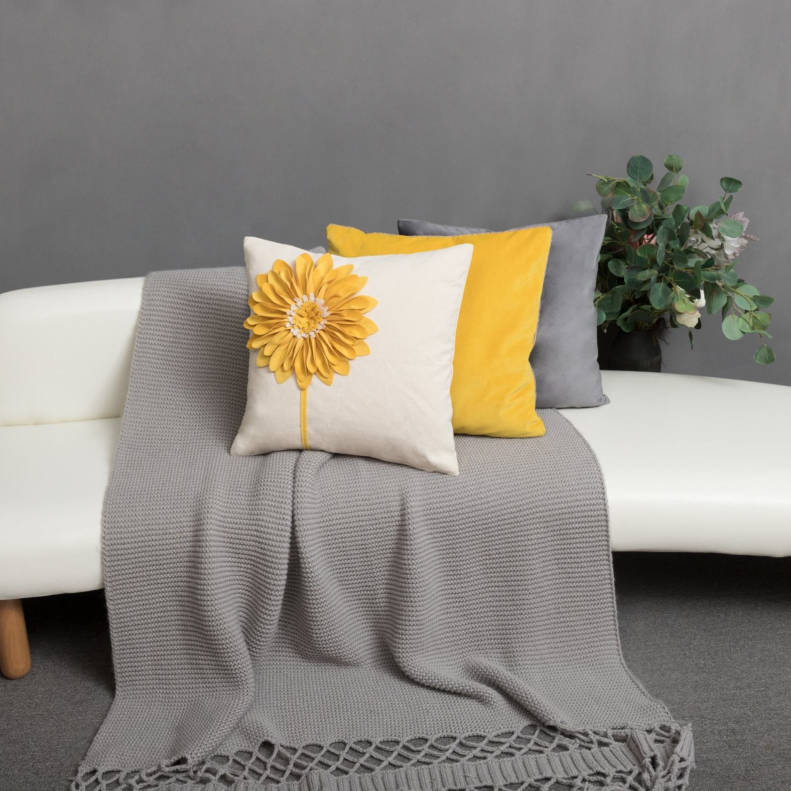 Sunflower Throw Pillow Cover Brighten Your Home with Floral Charm