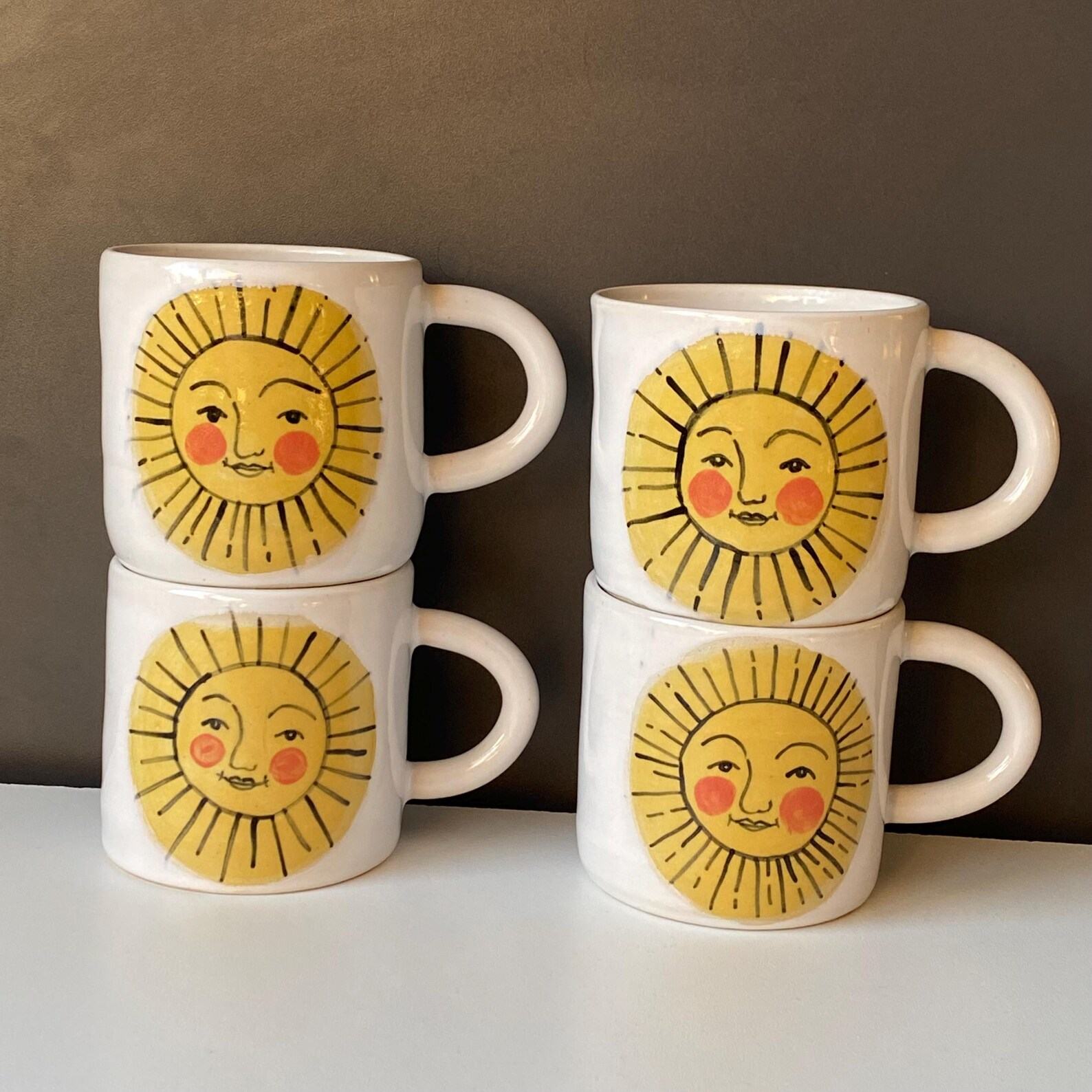 Sunshine in a Mug Illuminate Your Mornings with Handmade Ceramic Cheer