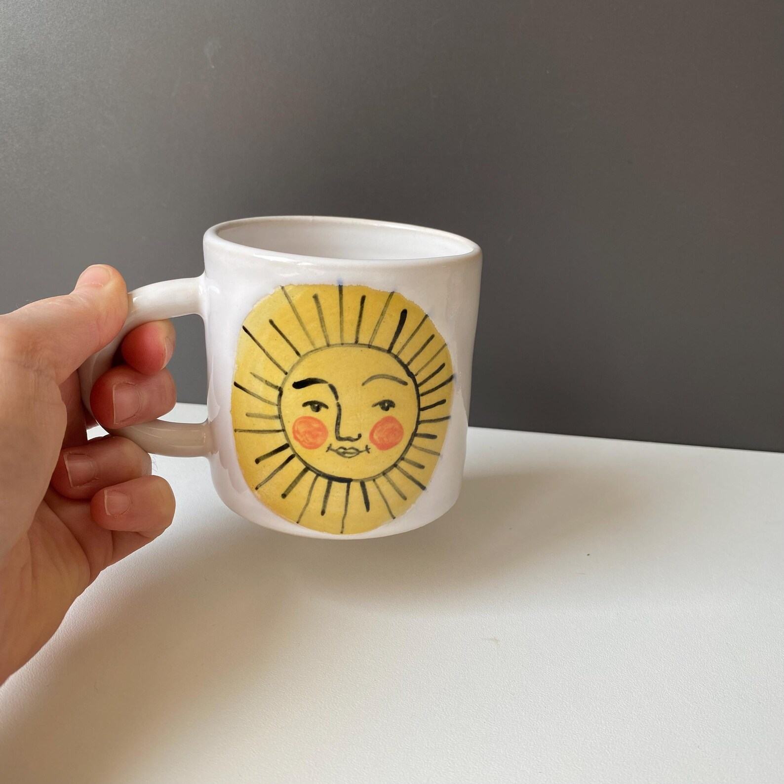 Sunshine in a Mug Illuminate Your Mornings with Handmade Ceramic Cheer