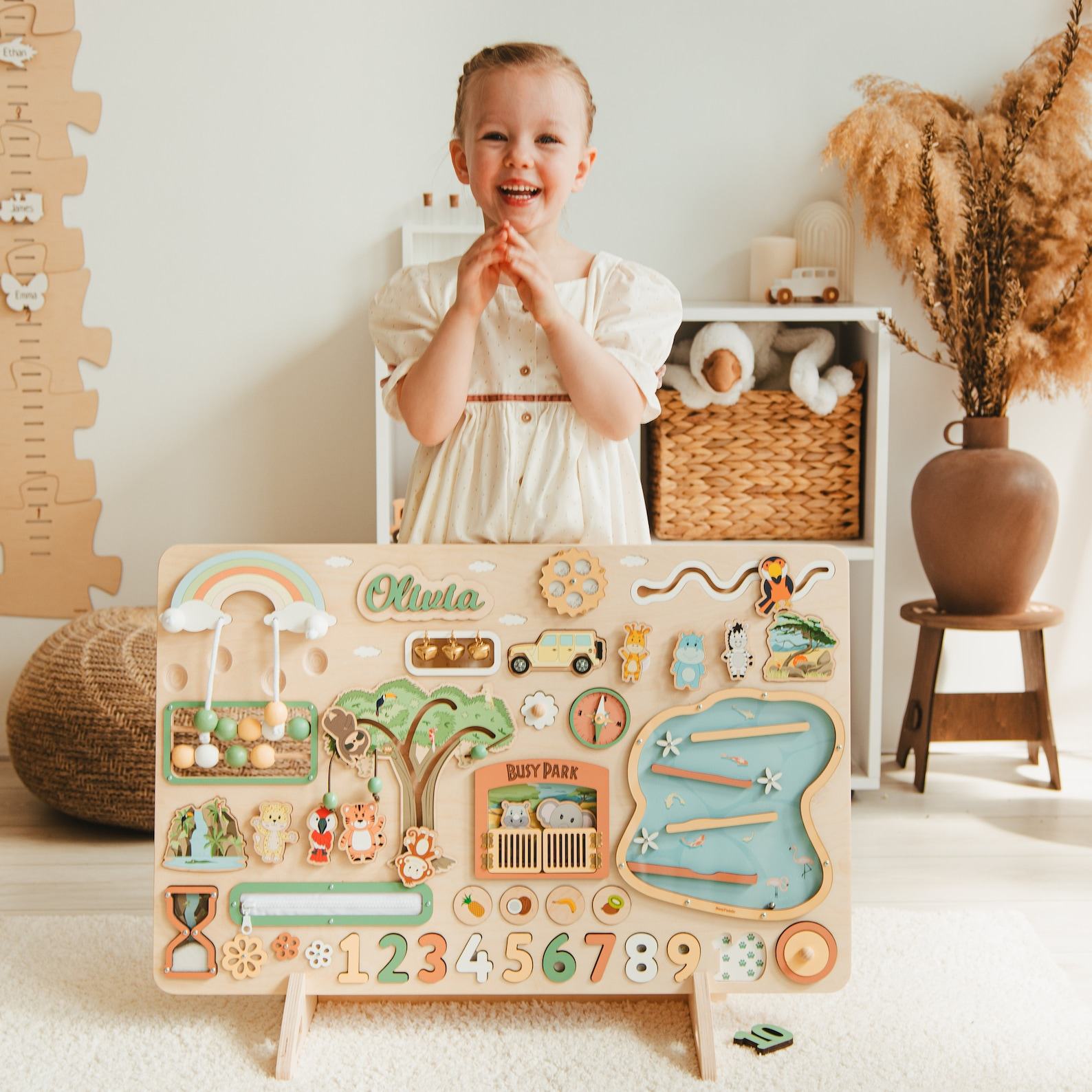 Super-Sized Sensory Adventure Personalized Montessori Ocean Busy Board for Curious Toddlers