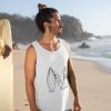 Surf’s Up Minimalist Racerback Tank Top for Water Warriors and Beach Lovers