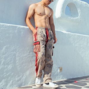 Sustainable Festival Cargo Pants Eco-Friendly Hippie Trousers for Men and Women
