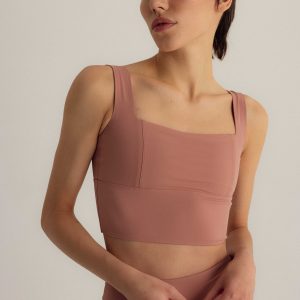 Sustainable Style Elevate Your Workouts with Our Black ECONYL Crop Top