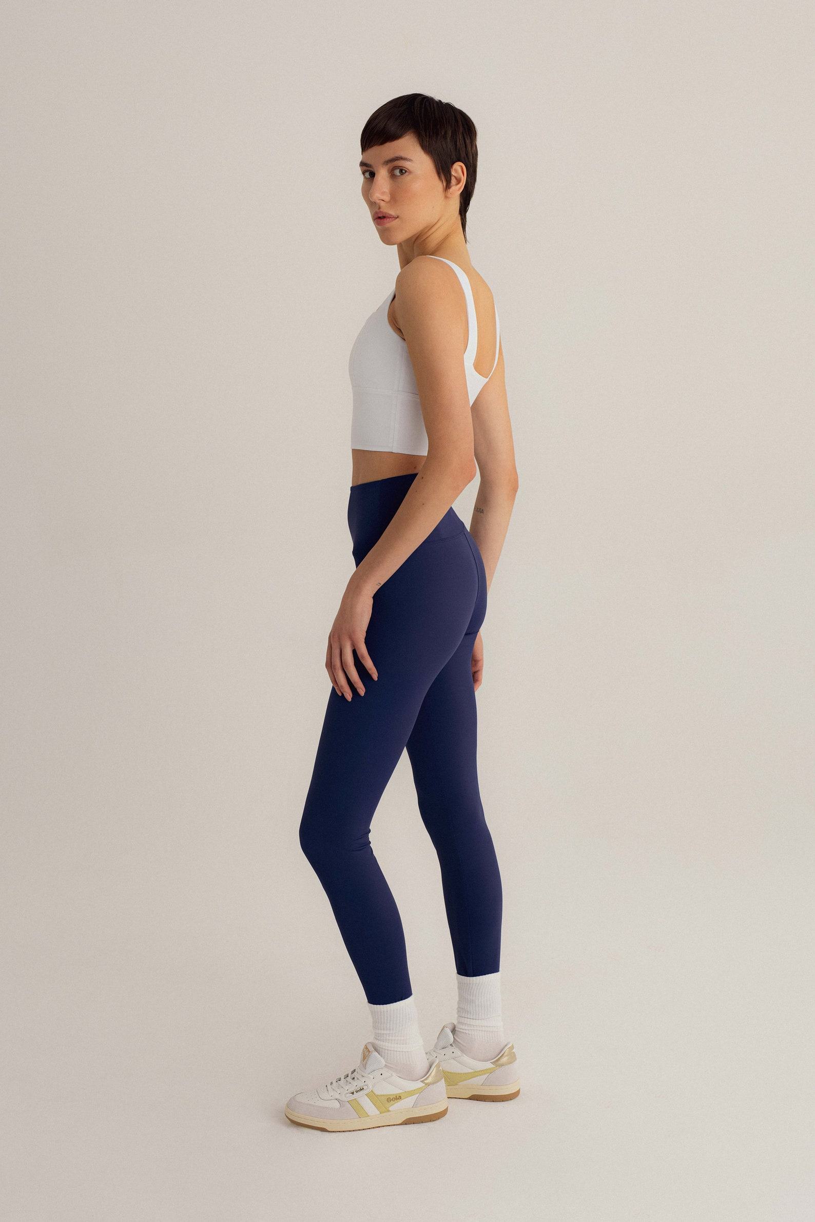 Sustainable Style Elevate Your Workouts with Our White ECONYL Crop Top and Bra - Image 4