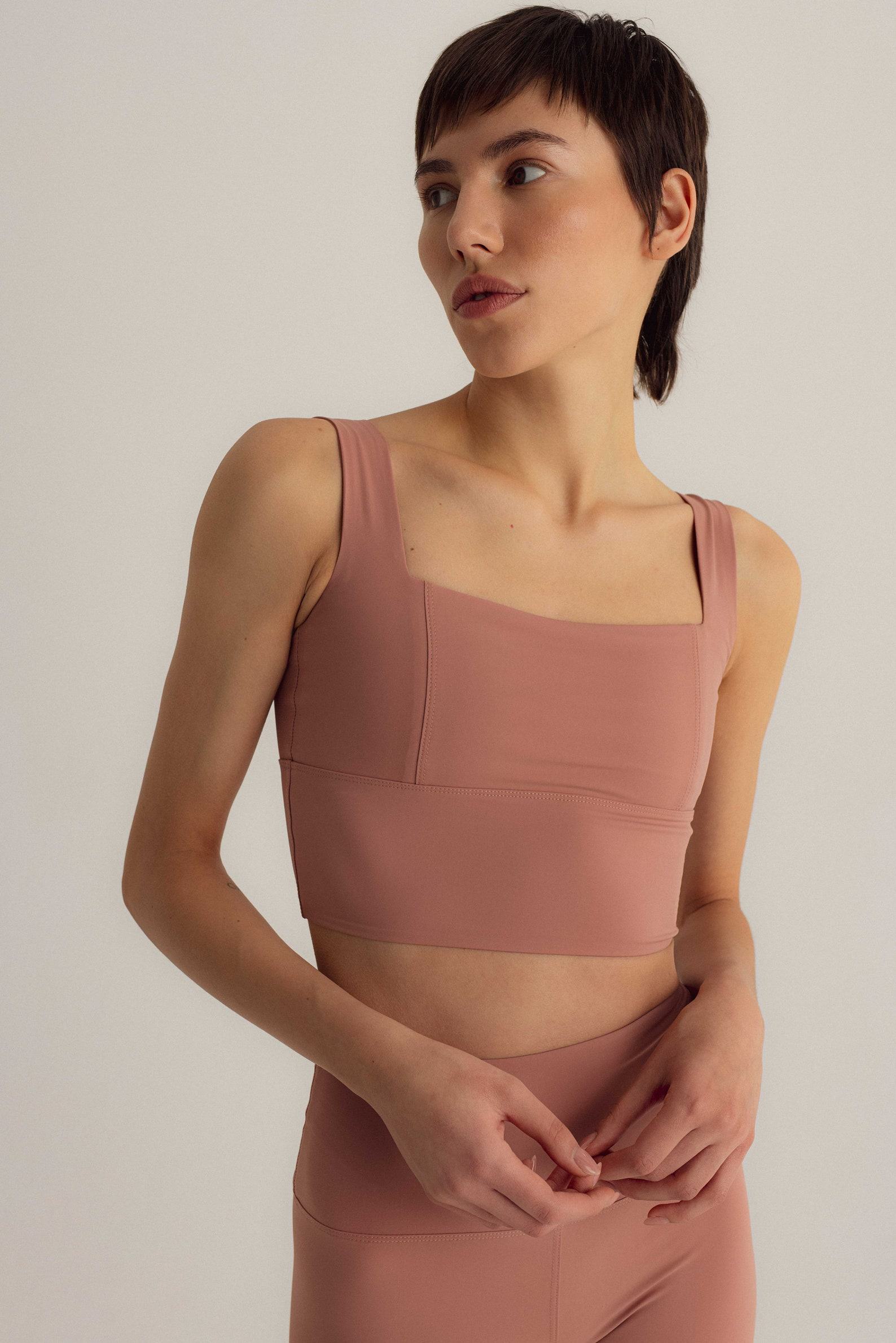 Sustainable Style Elevate Your Workouts with Our White ECONYL Crop Top and Bra - Image 5