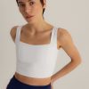 Sustainable Style Elevate Your Workouts with Our White ECONYL Crop Top and Bra