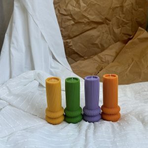 Tall and Elegant Illuminate Your Space with Geometric Pillar Candles
