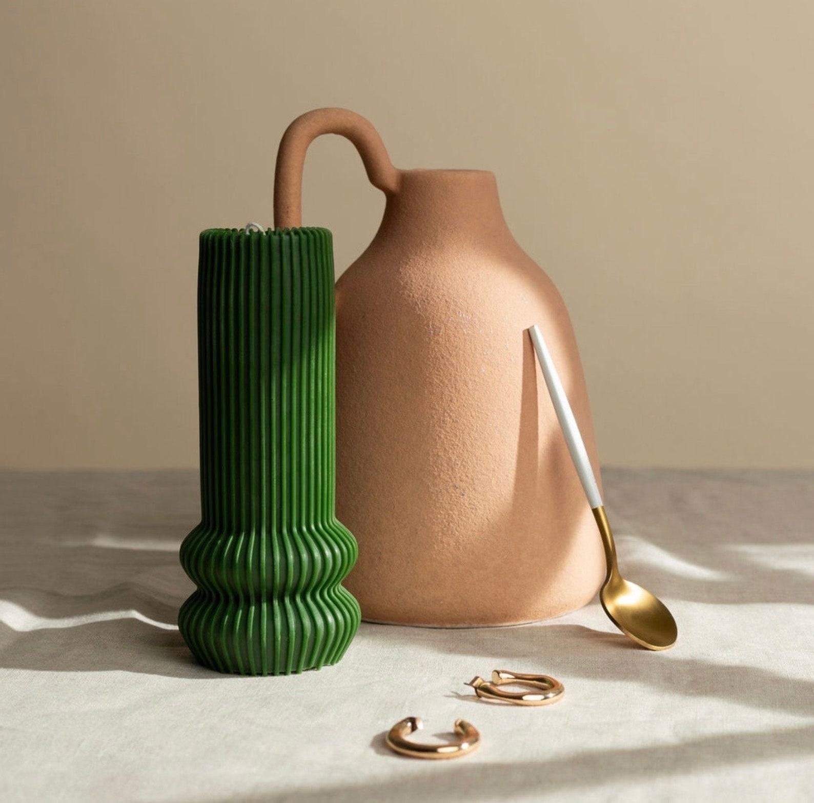 Tall and Elegant Illuminate Your Space with Geometric Pillar Candles - Image 3