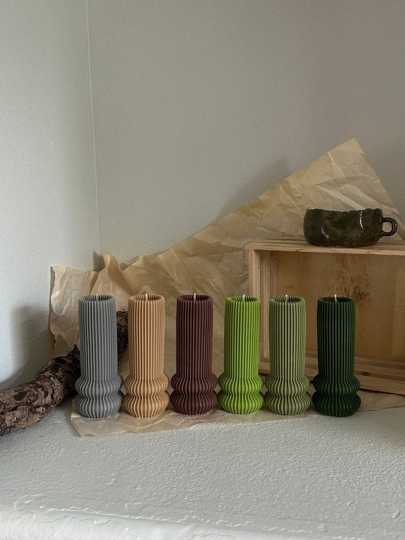 Tall and Elegant Illuminate Your Space with Geometric Pillar Candles