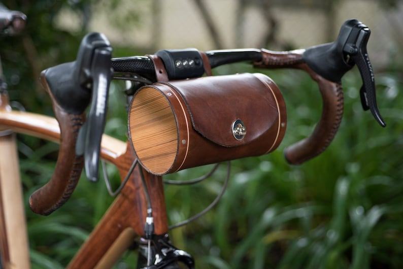 The Barrel Bag Premium Leather Bicycle Handlebar Bag for Adventure and Style