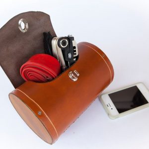 The Barrel Bag Premium Leather Bicycle Handlebar Bag for Adventure and Style
