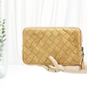 The Chloe Handcrafted Leather Wallet Clutch with Zippered Phone Case