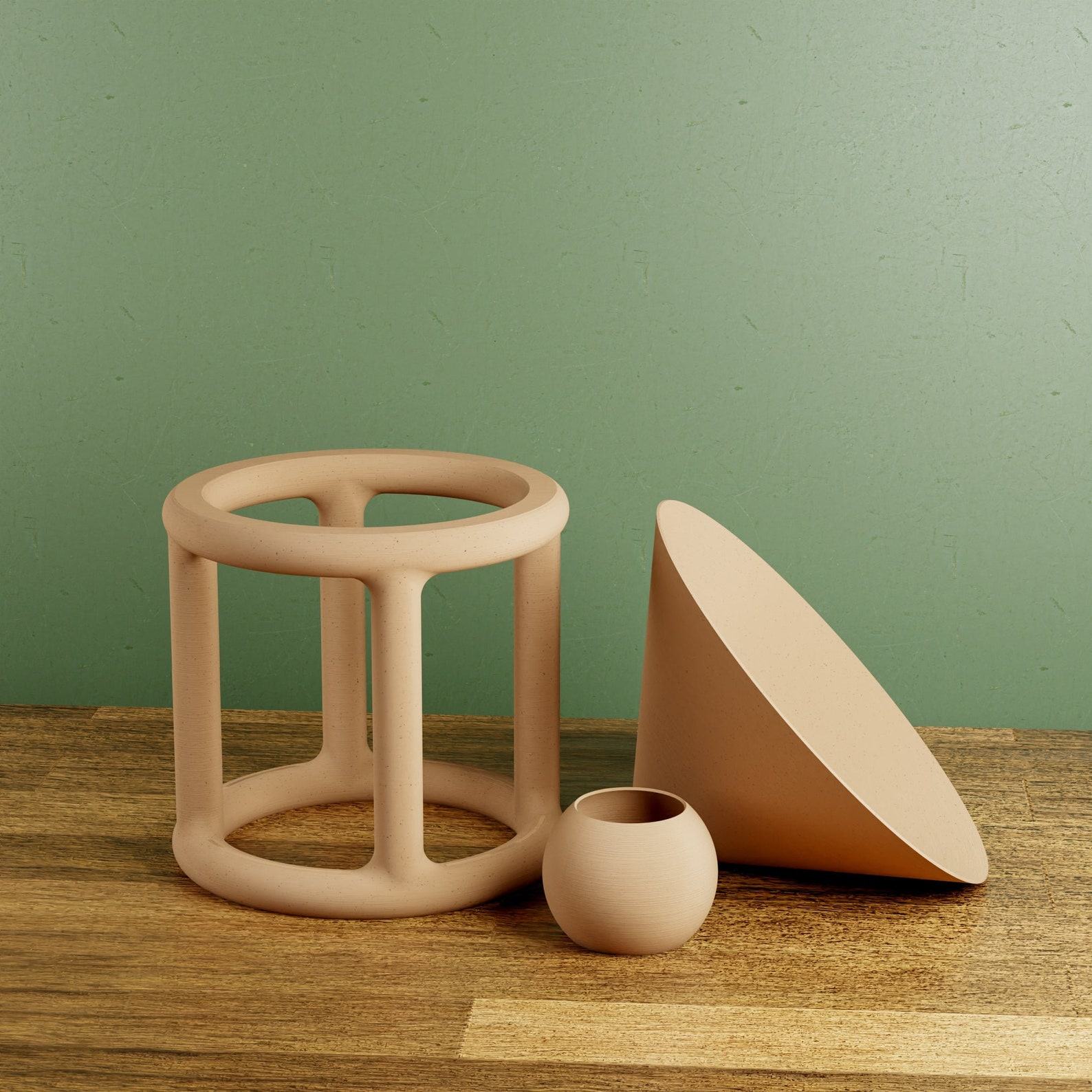 The FUNNEL Planter Modern Indoor Decor with Stand and Water Catch, Interesting  for Iteming