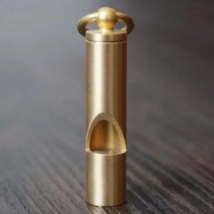 The Ultimate Survival Whistle Earsplitting Brass, Unwavering Reliability, Lifetime Guarantee