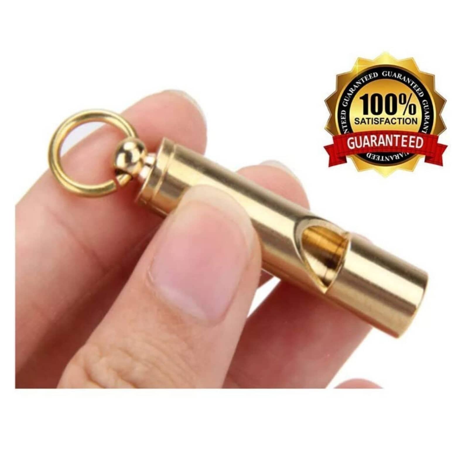 The Ultimate Survival Whistle Earsplitting Brass, Unwavering Reliability, Lifetime Guarantee