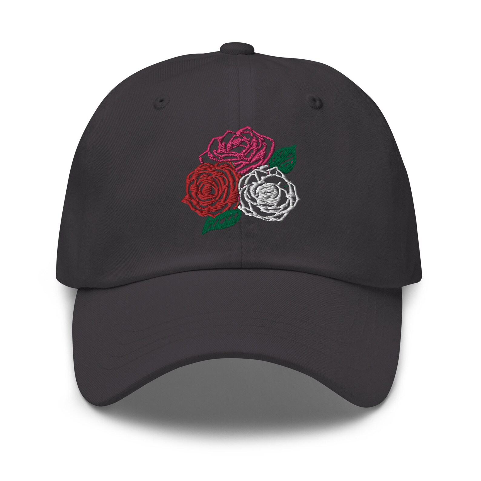 Three Roses Embroidered Dad Hat Bloom in Style with Our Adjustable Floral Cap