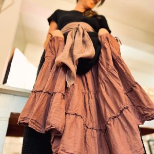 Tiered Pocket Skirt Boho Maxi Comfort in All-Natural Cotton