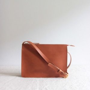 Timeless Brown Leather Crossbody Bag A Minimalist Masterpiece