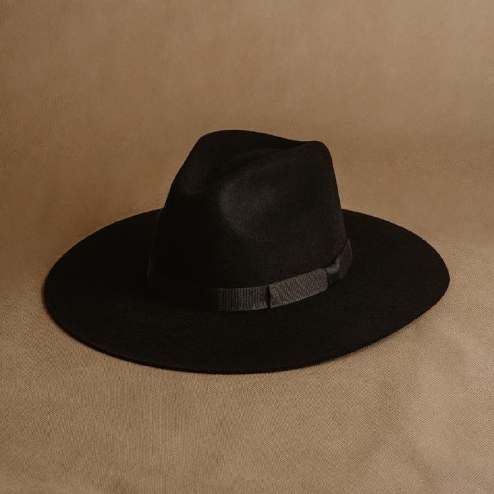 Timeless Elegance Black Fedora Hat for Women with a Wide Brim
