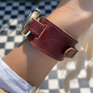 Timeless Elegance Rare 1920s Brass Trench Wristwatch with Non-Original Leather Strap