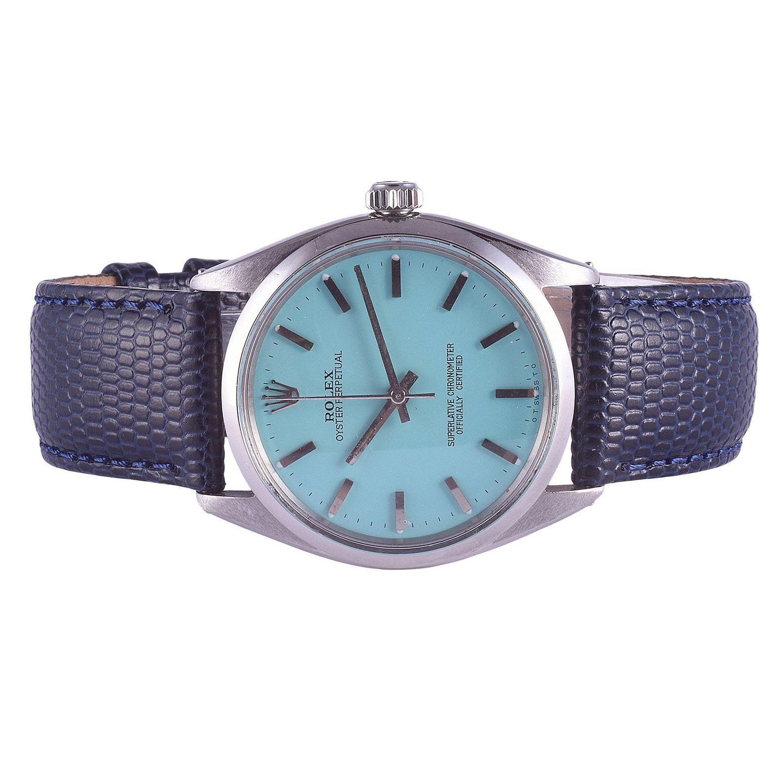 Timeless Elegance Rolex Oyster Perpetual with Bespoke Dial – A Masterpiece of Precision and Style