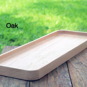 Timeless Elegance Stackable Hardwood Trays in Black Walnut, Peruvian Walnut, and Oak