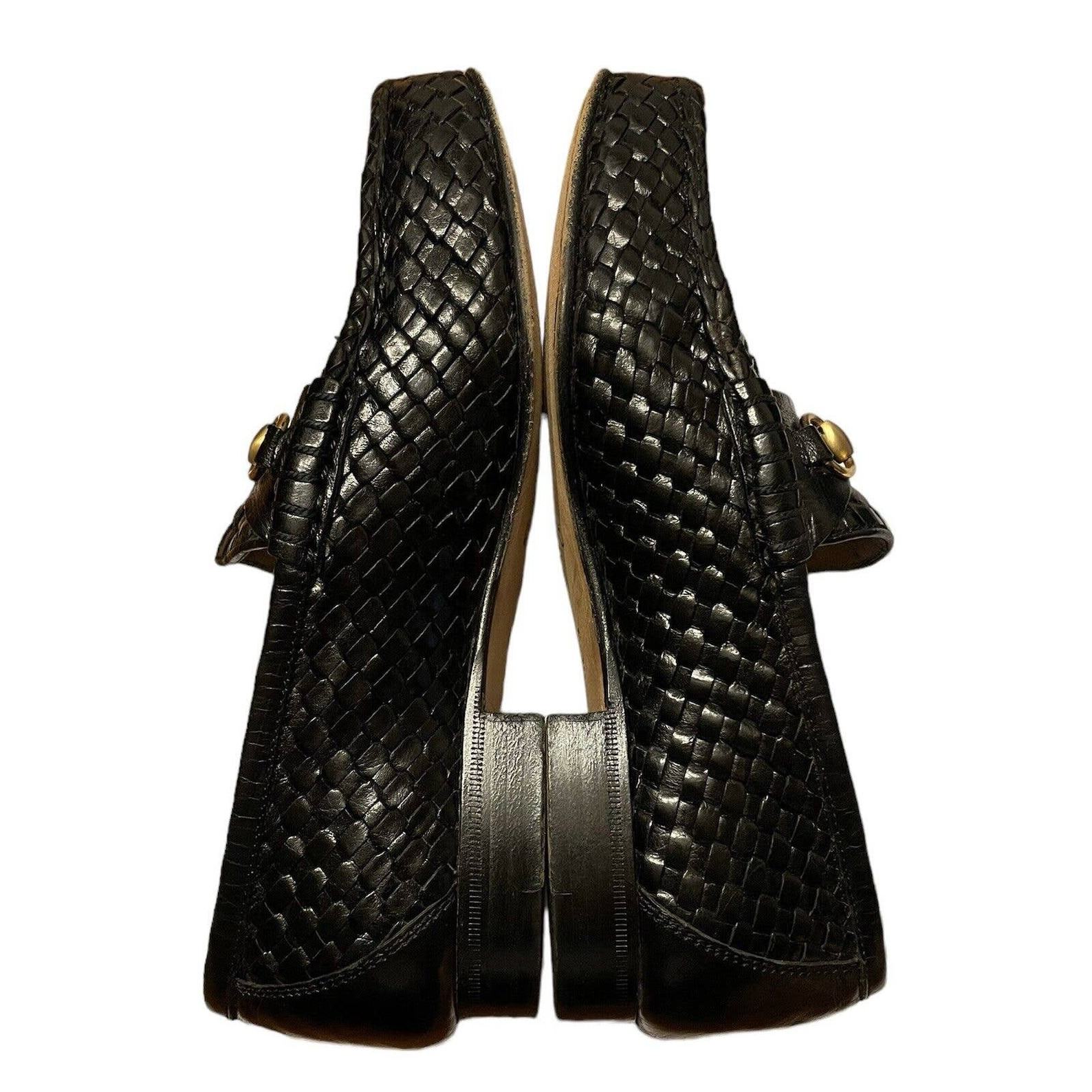 Timeless Elegance Vintage Gucci Classic Woven Horsebit Loafers in Size 6B