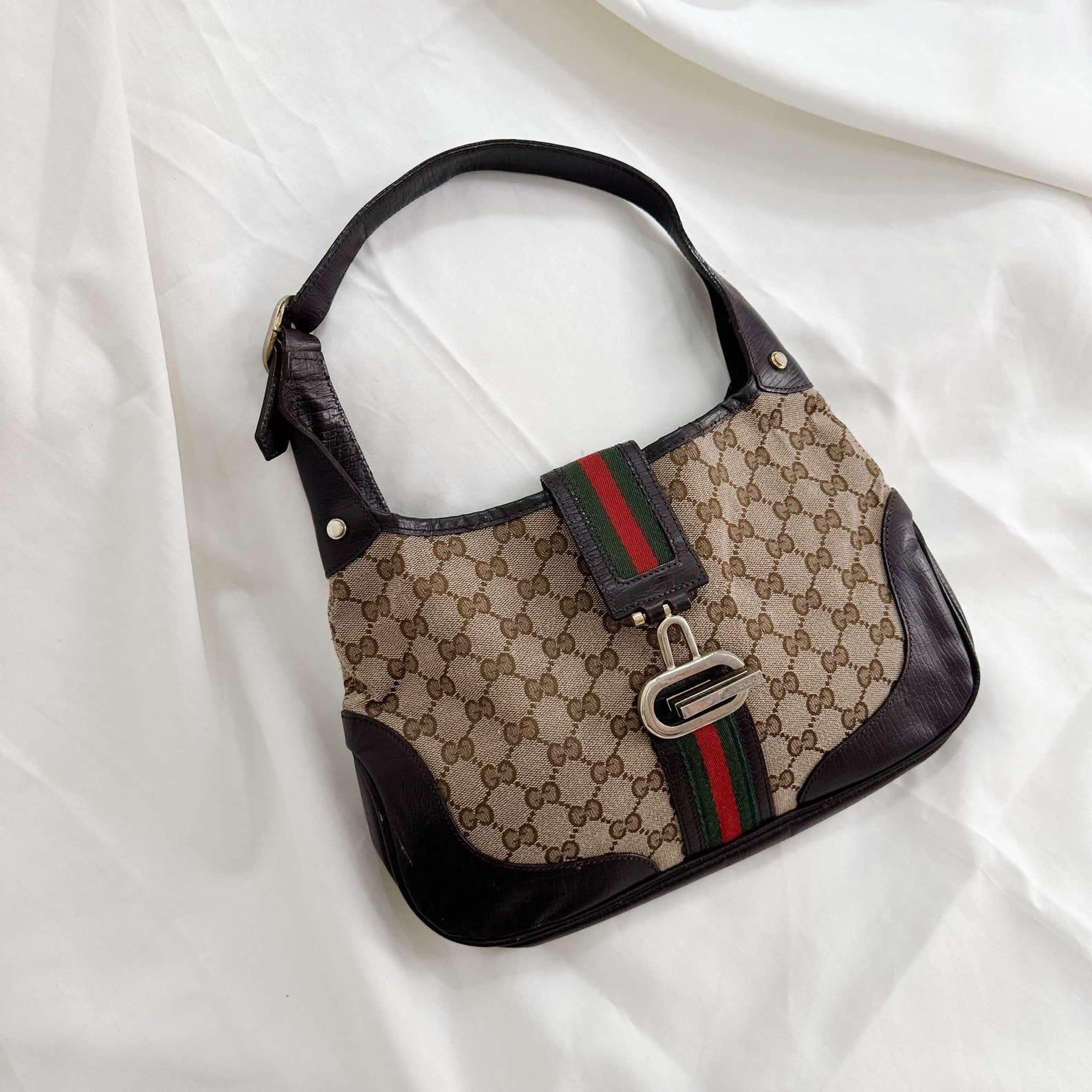 Timeless Elegance Vintage Gucci Monogram Jackie Shoulder Bag