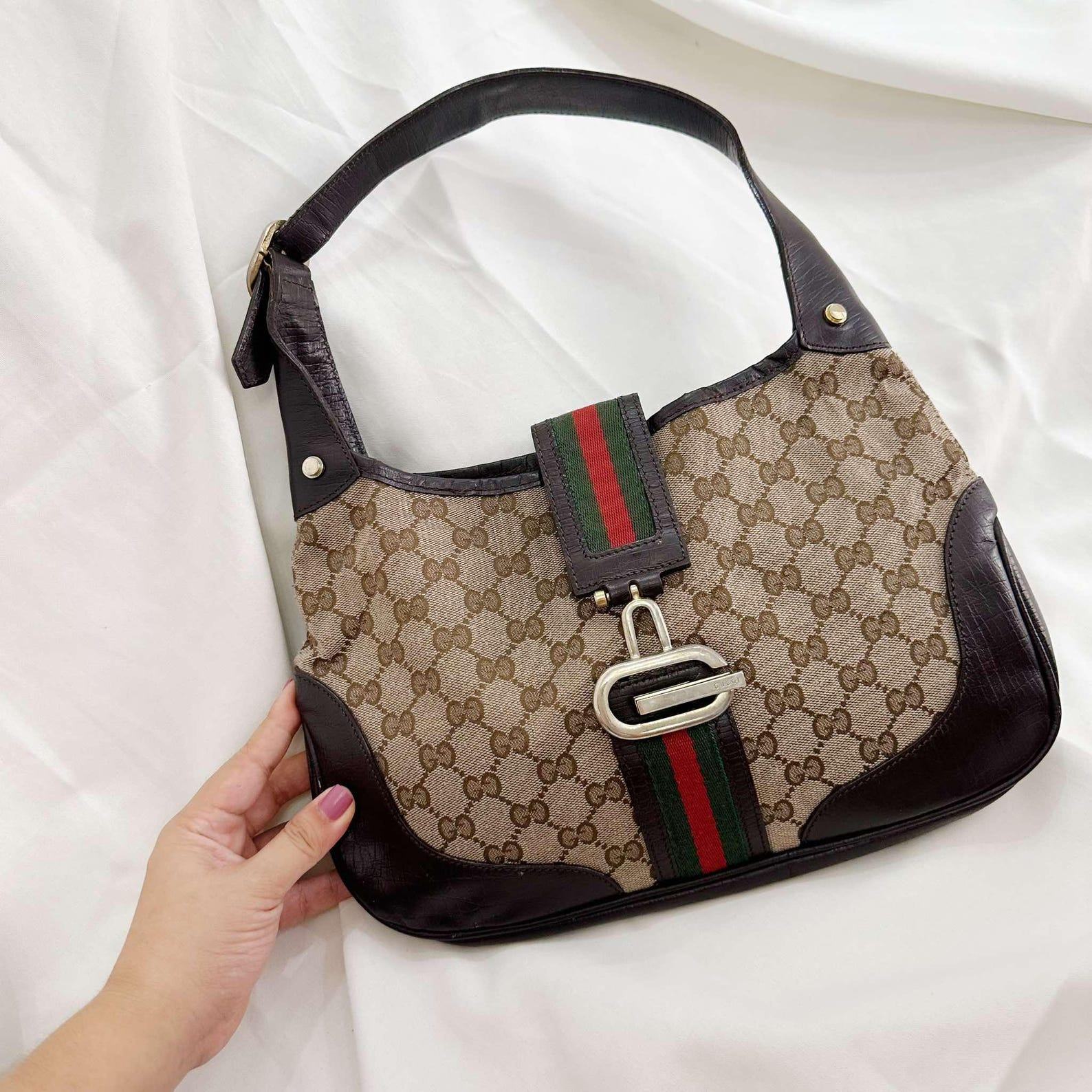 Timeless Elegance Vintage Gucci Monogram Jackie Shoulder Bag
