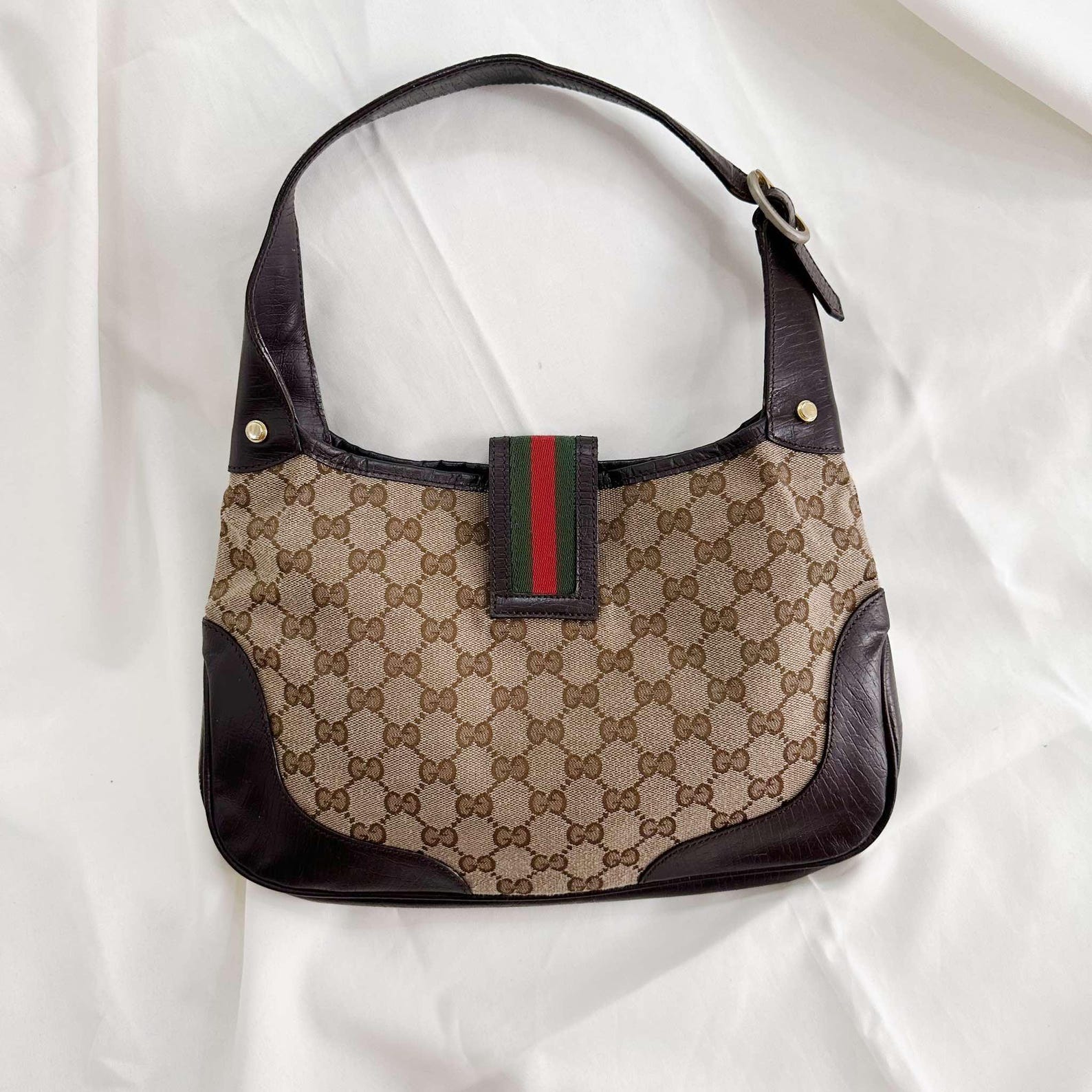 Timeless Elegance Vintage Gucci Monogram Jackie Shoulder Bag