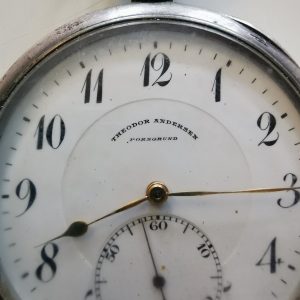 Timeless Elegance Vintage Norwegian Silver Pocket Watch by Theodor Andersen Porsgrund