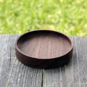 Timeless Hardwood Trays Stackable Elegance in Black Walnut, Peruvian Walnut, and Oak