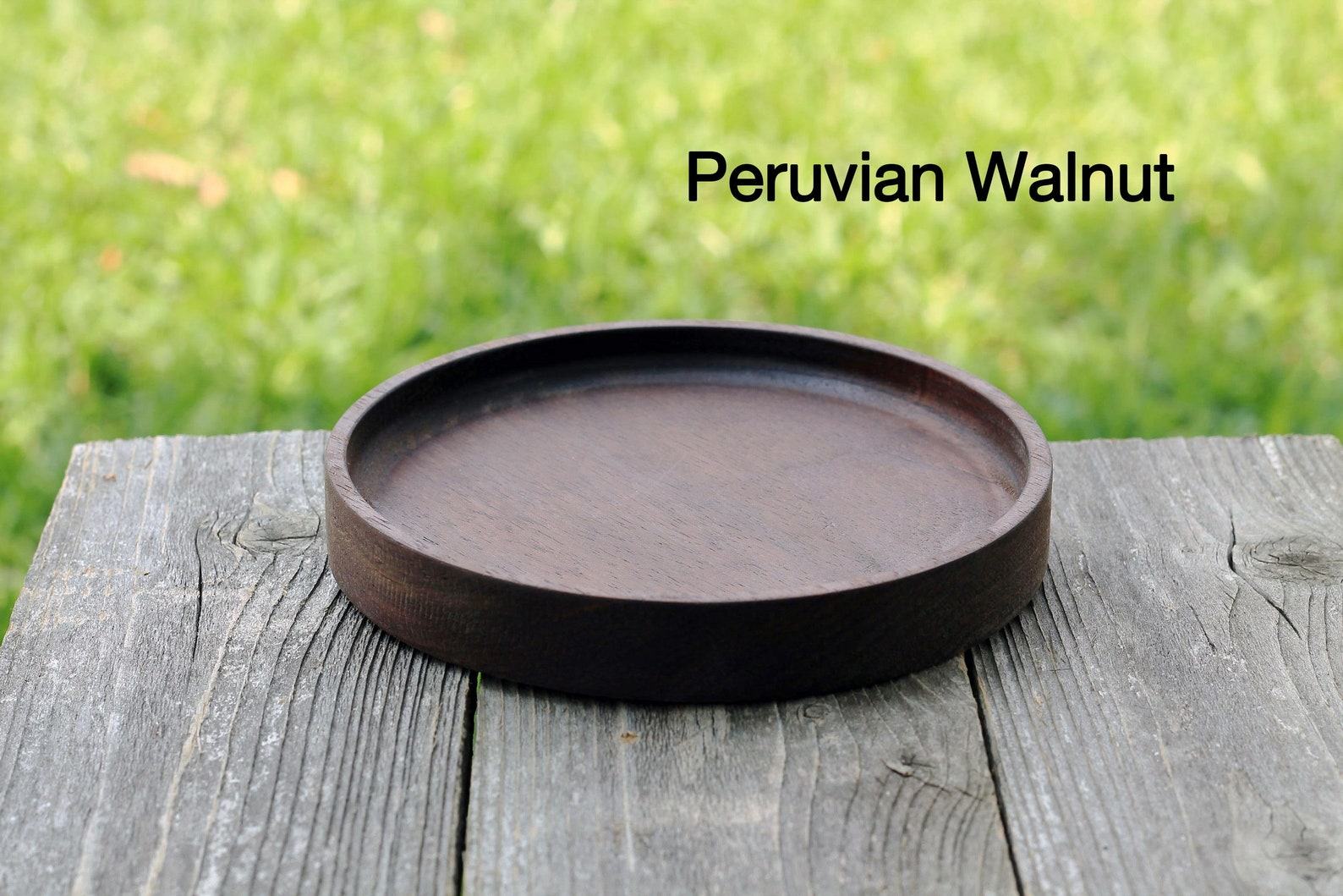 Timeless Hardwood Trays Stackable Elegance in Black Walnut, Peruvian Walnut, and Oak - Image 3