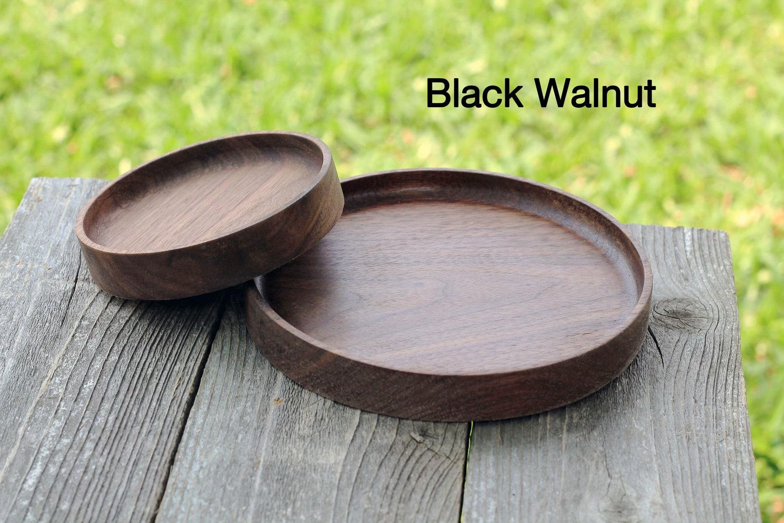 Timeless Hardwood Trays Stackable Elegance in Black Walnut, Peruvian Walnut, and Oak - Image 2