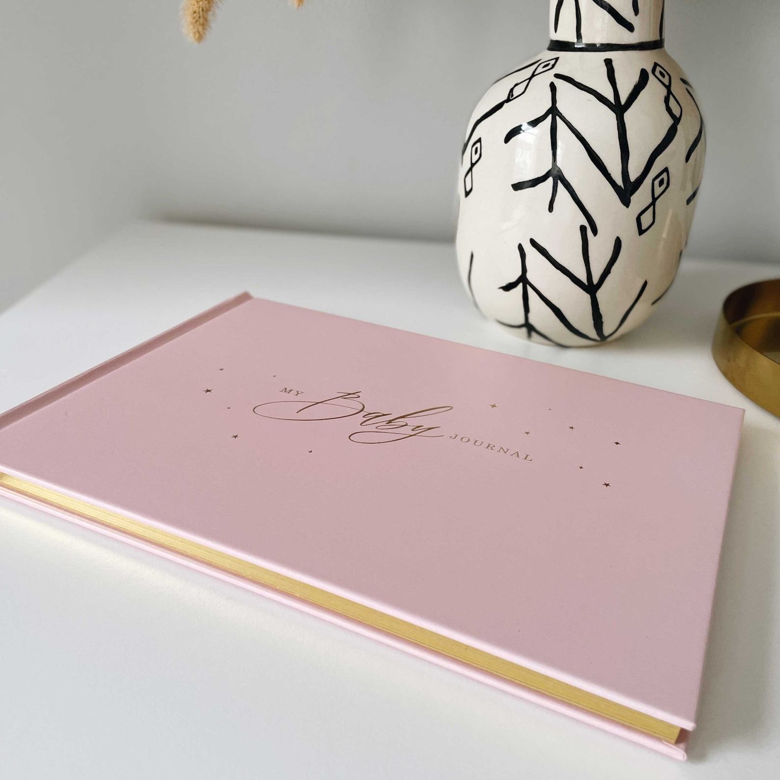 Timeless Keepsake My Baby Journal  Blush with Gold Foil, A Cherished Memory for New Parents