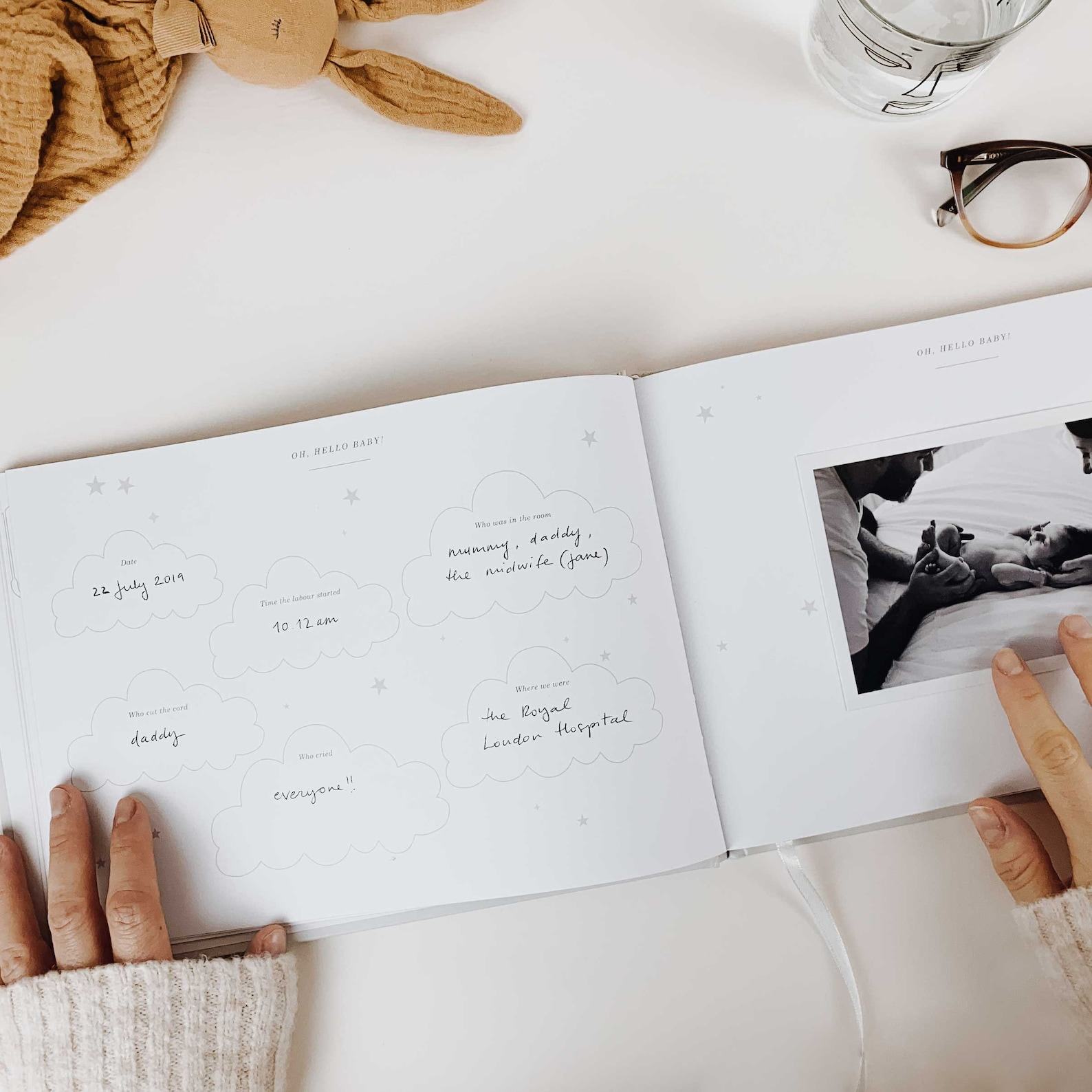 Timeless Keepsake My Baby’s Journey in Gold and White