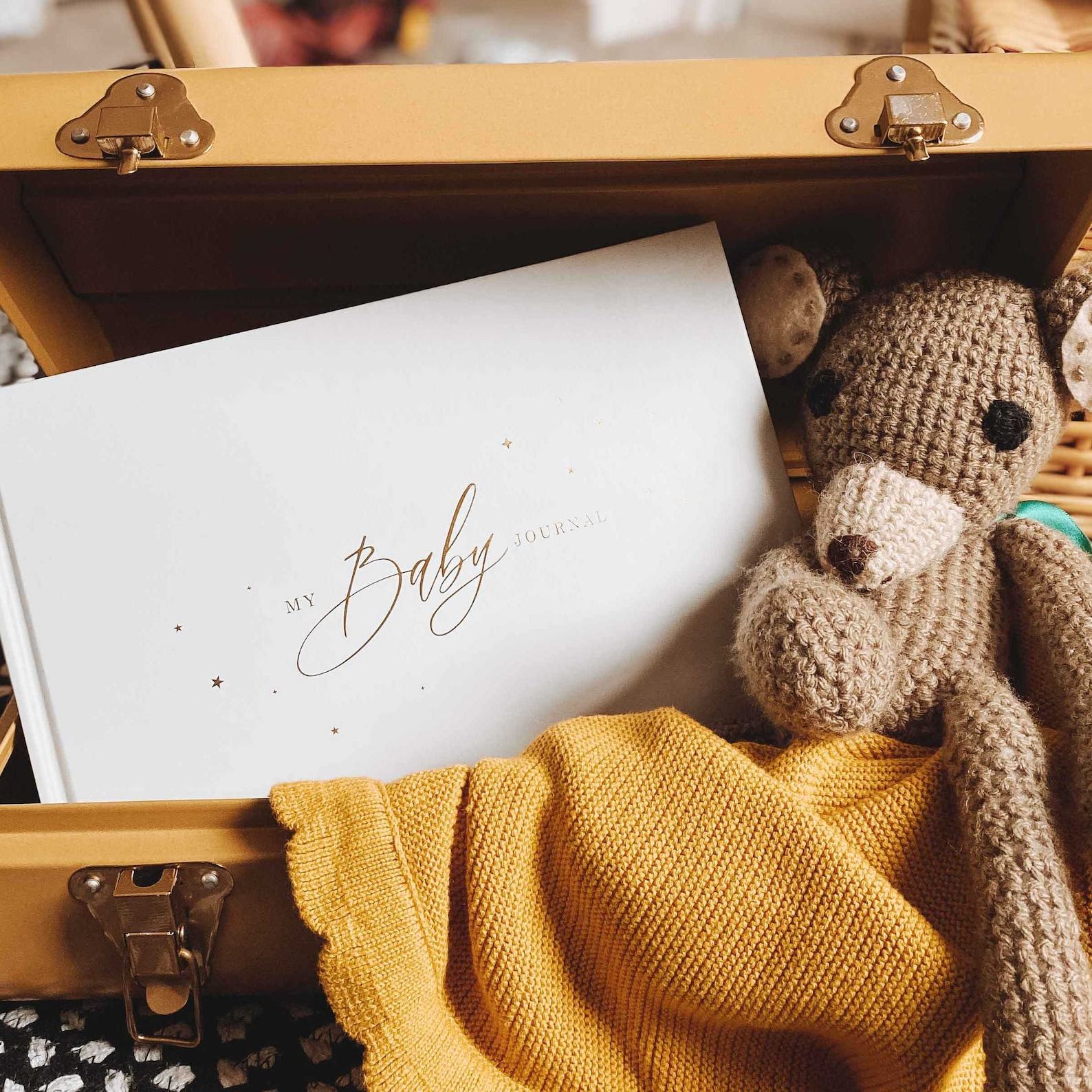 Timeless Keepsake My Baby’s Journey in Gold and White