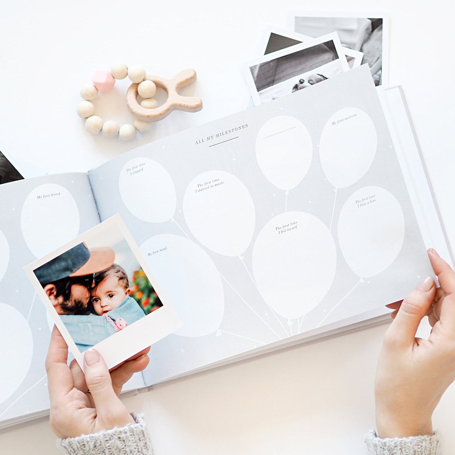 Timeless Keepsake My Baby’s Journey in Gold and White