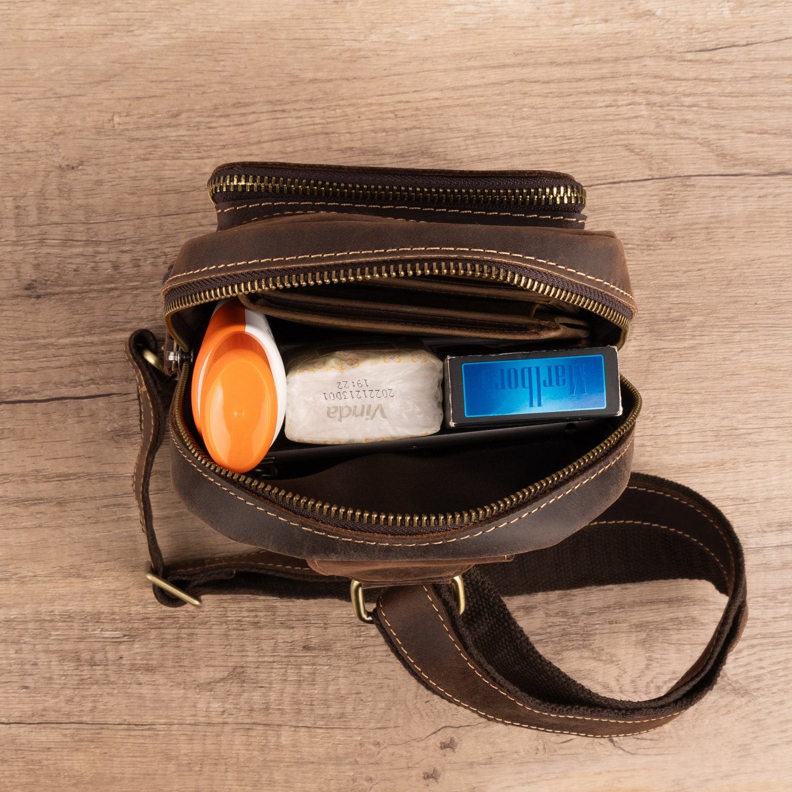 Timeless Leather Crossbody Elevate Your Style with Minimalist Chic