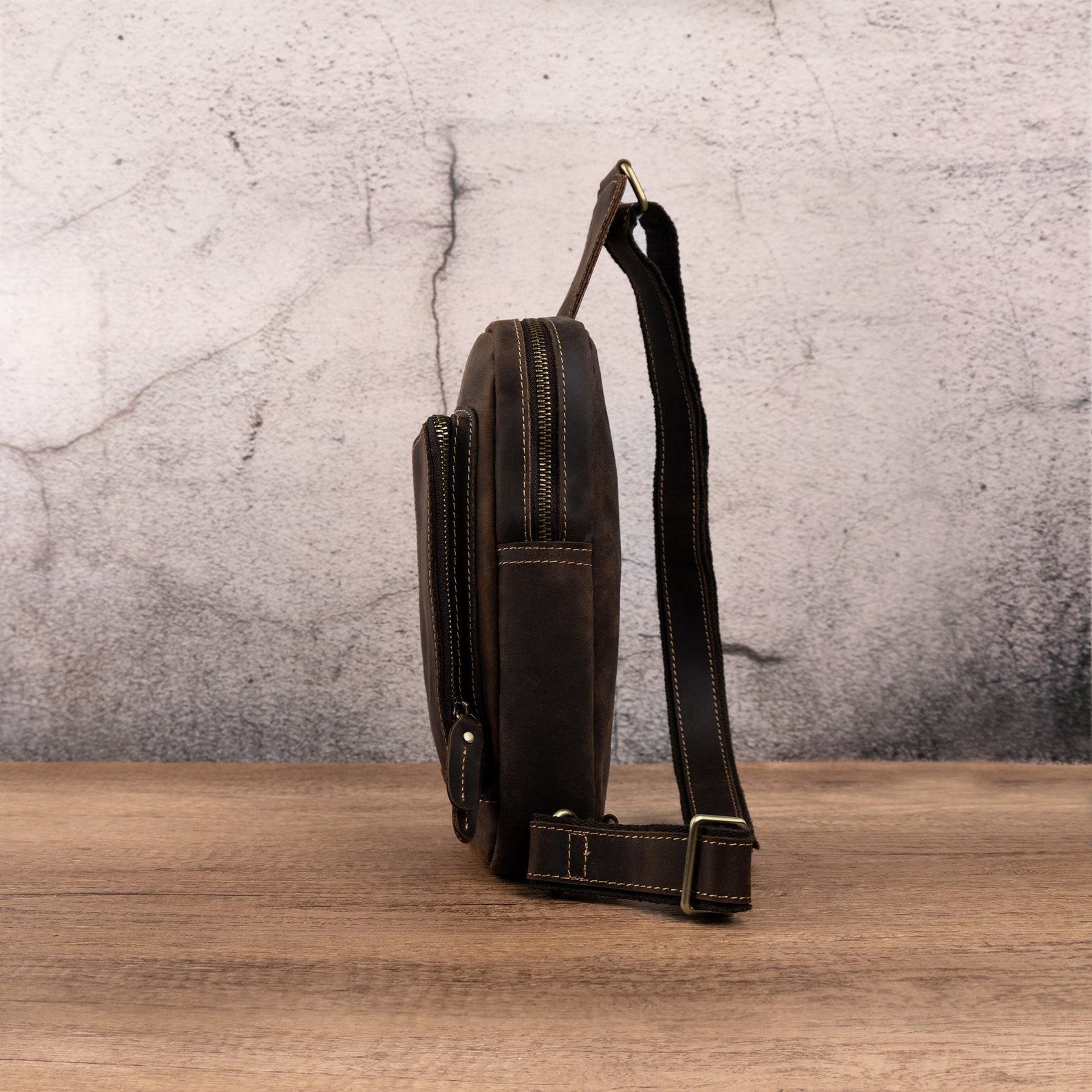 Timeless Leather Crossbody Elevate Your Style with Minimalist Chic