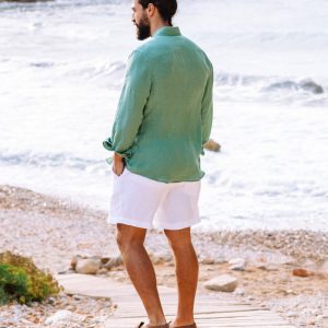 Timeless Linen Sophistication NEVADA Men’s Classic Long Sleeve Linen Shirt