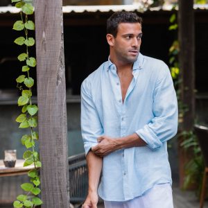 Timeless Linen Sophistication NEVADA Men’s Classic Long Sleeve Linen Shirt