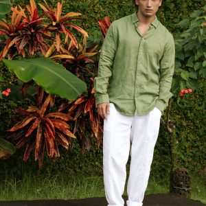 Timeless Linen Sophistication NEVADA Men’s Classic Long Sleeve Linen Shirt