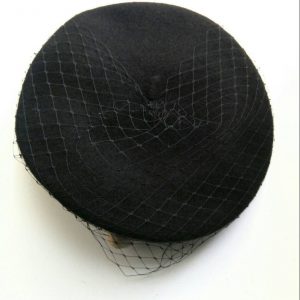 Timeless Parisian Elegance Black Veiled Beret, Embracing the Allure of the 1940s