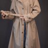 Timeless Taupe Trench A Vintage Masterpiece with Checkered Charm