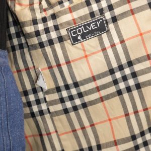 Timeless Taupe Trench A Vintage Masterpiece with Checkered Charm