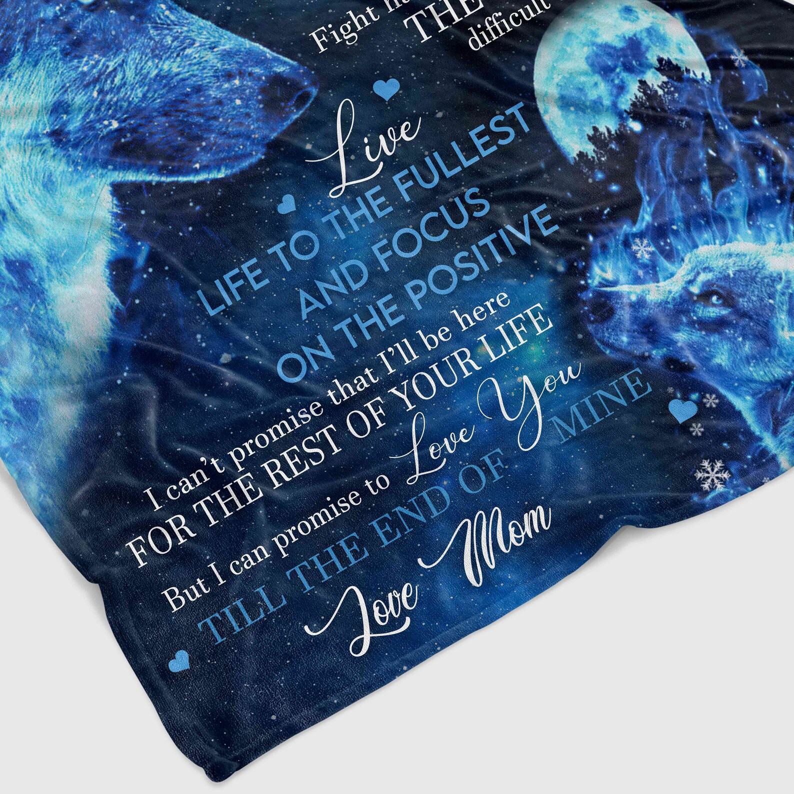To My Son A Wolf’s Embrace Blanket for Unbreakable Bonds