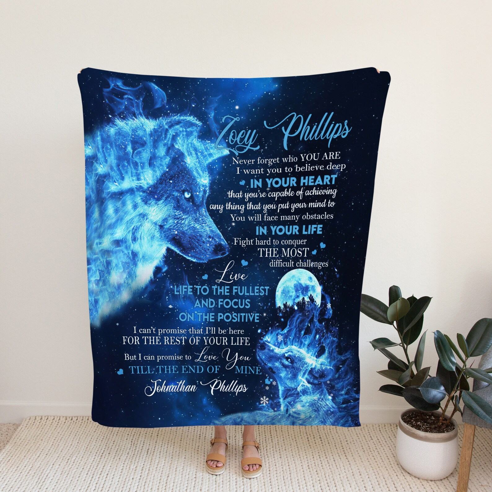 To My Son A Wolf’s Embrace Blanket for Unbreakable Bonds
