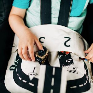 Toddler Car Play Mat Portable Busy Board for Travel, Waldorf-Inspired Activity Set for Kids