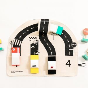 Toddler Car Play Mat Portable Busy Board for Travel, Waldorf-Inspired Activity Set for Kids